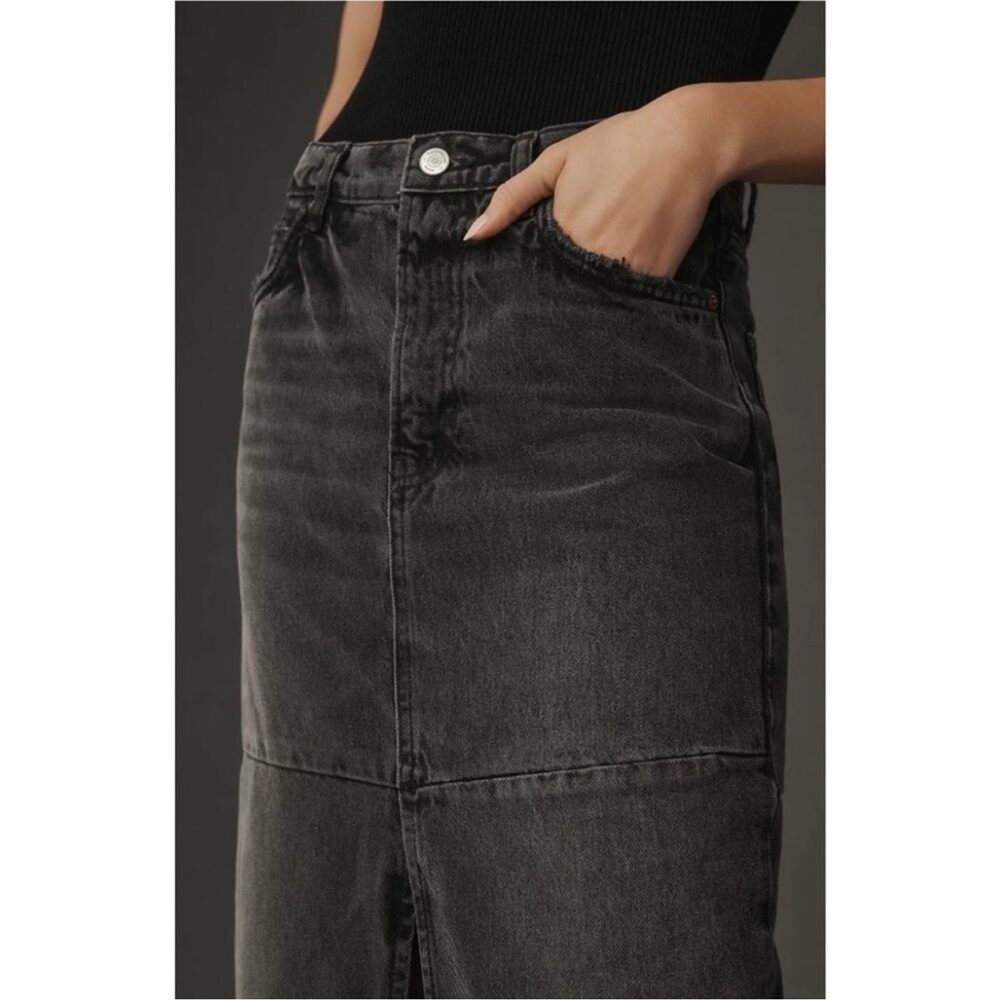 NWOT Reformation Gray Denim Jean Skirt Sz 25 - Picture 2 of 5